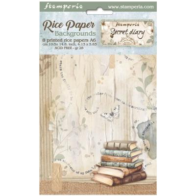 Stamperia Secret Diary Rice Paper - Rice Paper Backgrounds