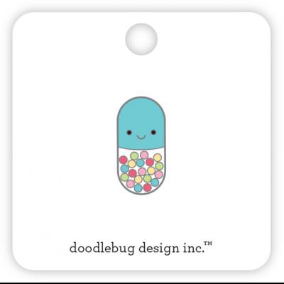 Doodlebug Happy Healing Collectible Enamel Pin - Happy Pill