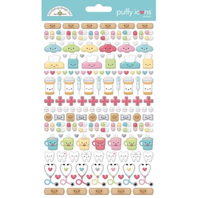 Doodlebug Happy Healing - Puffy Icons Stickers