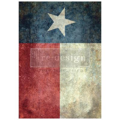Prima Marketing Re-Design Decoupage Fiber - Texas Flag