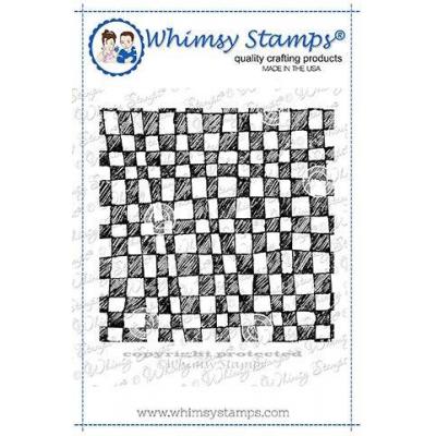Whimsy Stamps Stempel - Checkerboard Doodles Background