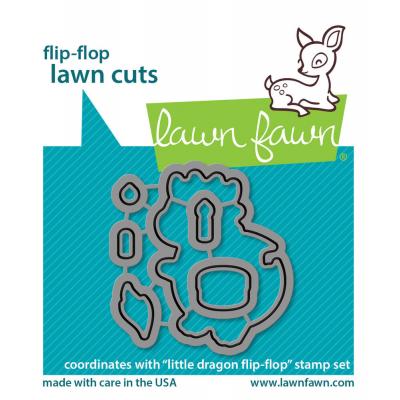 Lawn Fawn Lawn Cuts Dies - Little Dragon Flip Flop