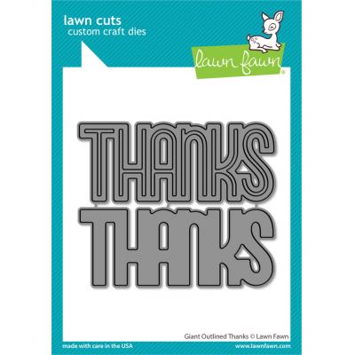 Lawn Fawn Lawn Cuts Dies - Giant Outlined Thanks