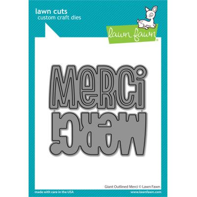 Lawn Fawn Lawn Cuts Dies - Giant Outlined Merci