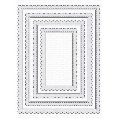 My Favorite Things Die-Namics - Stitched Rectangle Scallop Edge Frames