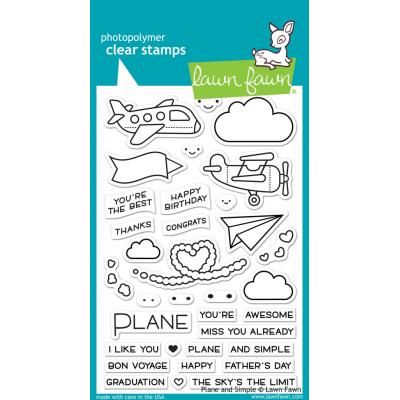 Lawn Fawn Stempel - Plane and Simple
