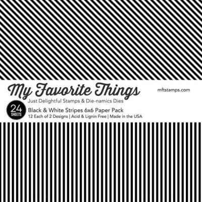 My Favorite Things Paper Pad Black & White Stripes