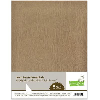 Lawn Fawn Woodgrain Cardstock - Light Brown