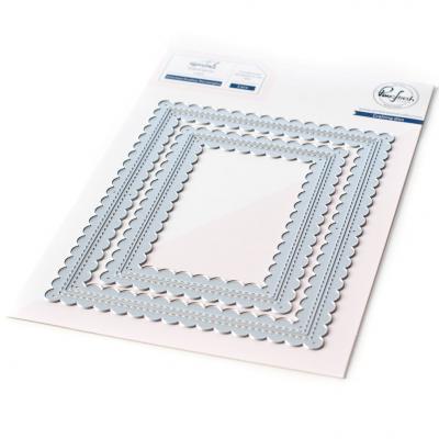Pinkfresh Studio Dies - Stitched Scallop Rectangles