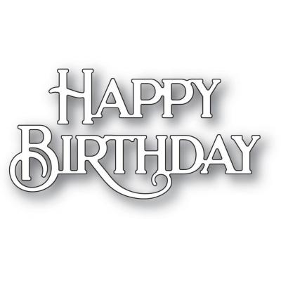 Poppystamps Metal Dies Happy Birthday Poe Script Kreativbunt