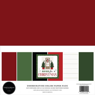 Carta Bella Home For Christmas Cardstock - Solids Kit