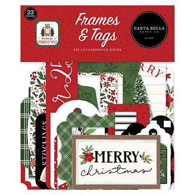 Carta Bella Home For Christmas Sticker - Frames & Tags