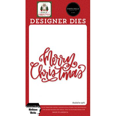 Carta Bella Home For Christmas Die Set - Lettered Merry Christmas