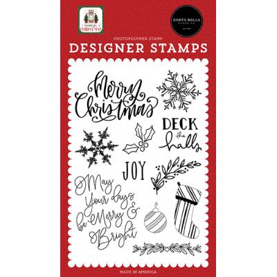 Carta Bella Home For Christmas Clear Stamps - Joy