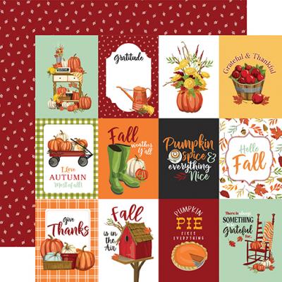 Carta Bella Welcome Autumn Designpapier - 3x4 Journaling Cards