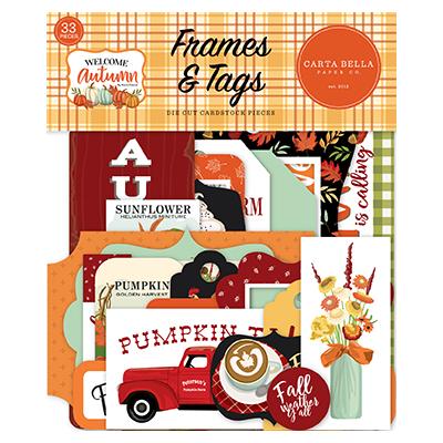 Carta Bella Welcome Autumn Die Cuts - Frames & Tags