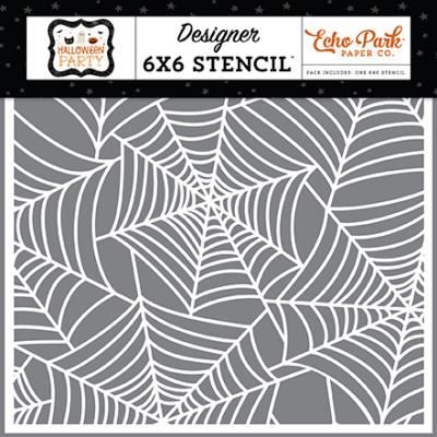 Echo Park Halloween Party Stencil - Spinning Spiderweb