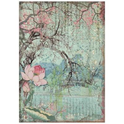 Stamperia Sir Vagabond In Japan Rice Paper - Oriental Tree