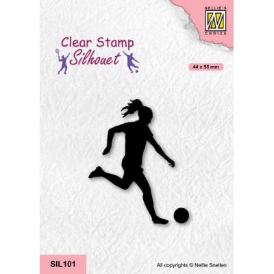 Nellies Choice Clear Stamp - Silhouette Fußballspielerin