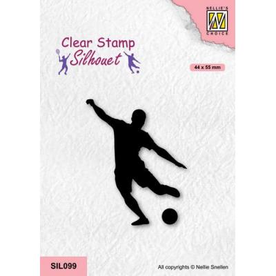 Nellies Choice Clear Stamp - Silhouette Fußballspieler