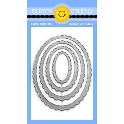 Sunny Studio Dies - Scalloped Oval Mat 1