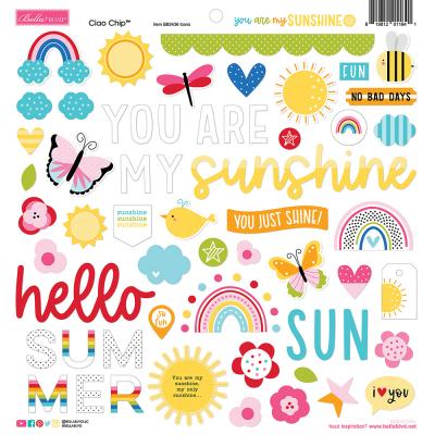 Bella BLVD You Are My Sunshine Sticker - Chipboard Icons