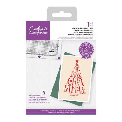 Crafter's Companion Clear Stamp - Merry Christmas Tree