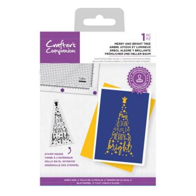 Crafter's Companion Clear Stamp - Merry And Bright Tree