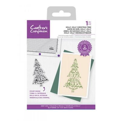 Crafter's Companion Clear Stamp - Holly Jolly Christmas Tree
