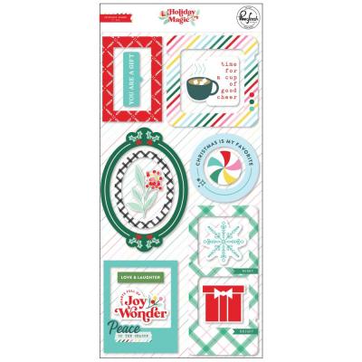 Pinkfresh Studio Stickers Holiday Magic - Chipboard Frames