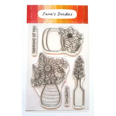 Jane's Doodles Clear Stamps - Fresh Cut Flowers