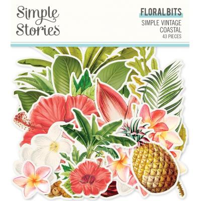 Simple Stories Simple Vintage Coastal Die Cuts - Floral Bits