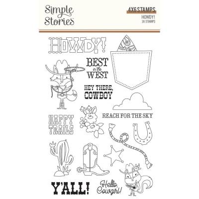 Simple Stories Howdy! Clear Stamps - Howdy!