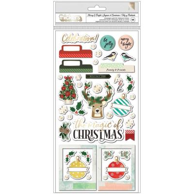 American Crafts Vicki Boutin Warm Wishes Sticker - Chipboard Stickers