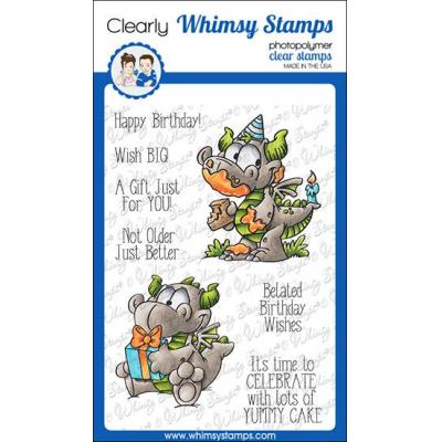 Whimsy Stamps Clear Stamps - Birfday Dragons