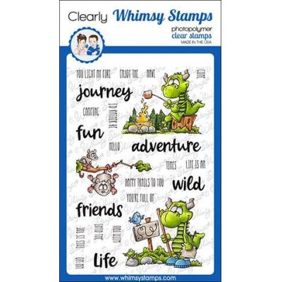Whimsy Stamps Clear Stamps - Camping Dragons
