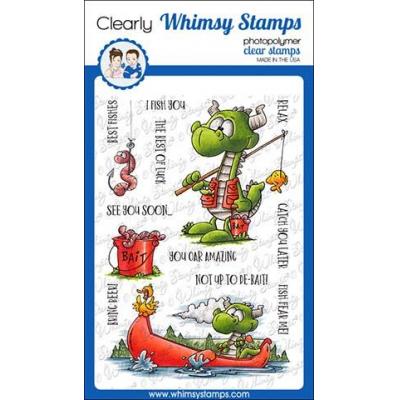 Whimsy Stamps Clear Stamps - Fishing Dragons