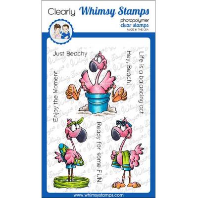 Whimsy Stamps Clear Stamps - Flamingo Fun