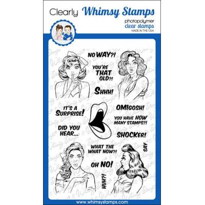 Whimsy Stamps Clear Stamps - Gossip Girls