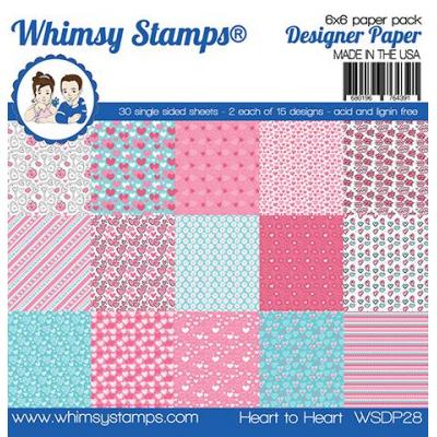 Whimsy Stamps Designpapier - Heart to Heart