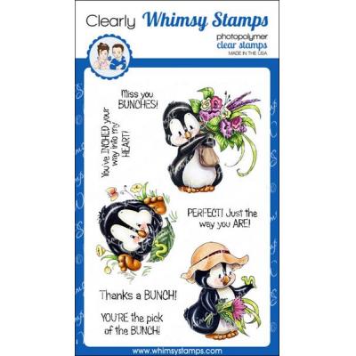 Whimsy Stamps Clear Stamps - Penguin Gardener