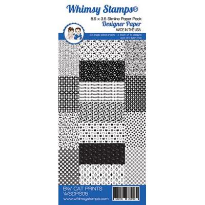 Whimsy Stamps Paper Pack Designpapier - Black And White Cat