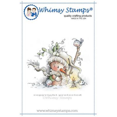 Whimsy Stamps Rubber Cling Stamp - Candle Light