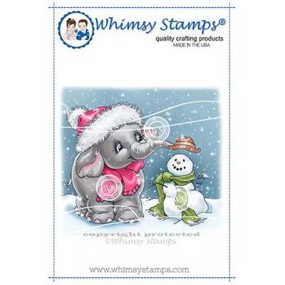 Whimsy Stamps Rubber Cling Stamp - Ellie's Snowman