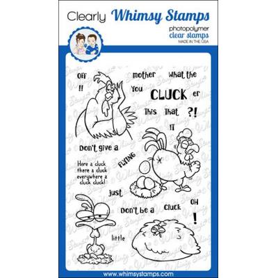 Whimsy Stamps Clear Stamps - What The Cluck