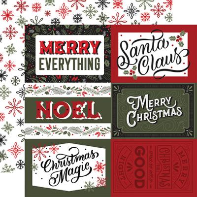 Echo Park Salutations Christmas Designpapier - 6x4 Journaling Cards