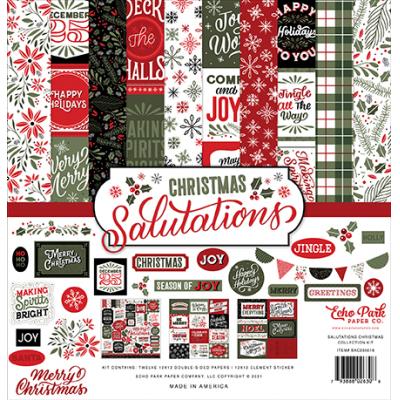 Echo Park Salutations Christmas Designpapier - Collection Kit