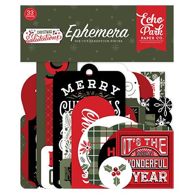 Echo Park Salutations Christmas Die Cuts - Ephemera