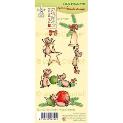 Leane Creatief Clear Stamps - The World Of Mice - Weihnachten