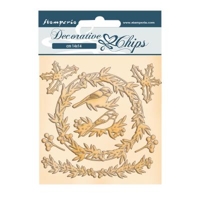 Stamperia Romantic Christmas Decorative Chips - Garland